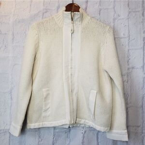 ISDA & CO Wool-blend Full-zip Cardigan Sweater Large